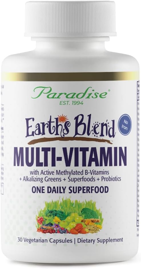 Paradise Herbs Earth's Blend Cápsulas multivitamínicas diarias...