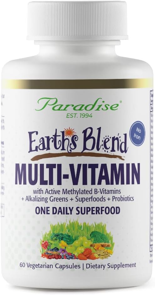 Paradise Herbs Earth's Blend - Paquete multivitamínico y complejo B...