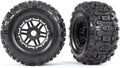 Traxxas Sledgehammer Neumáticos y ruedas, pegados (ruedas negras)