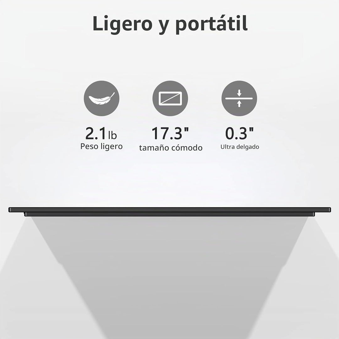 ForHelp Monitor Portátil de 17.3 Pulgadas 1080P FHD 144Hz Monitor d...