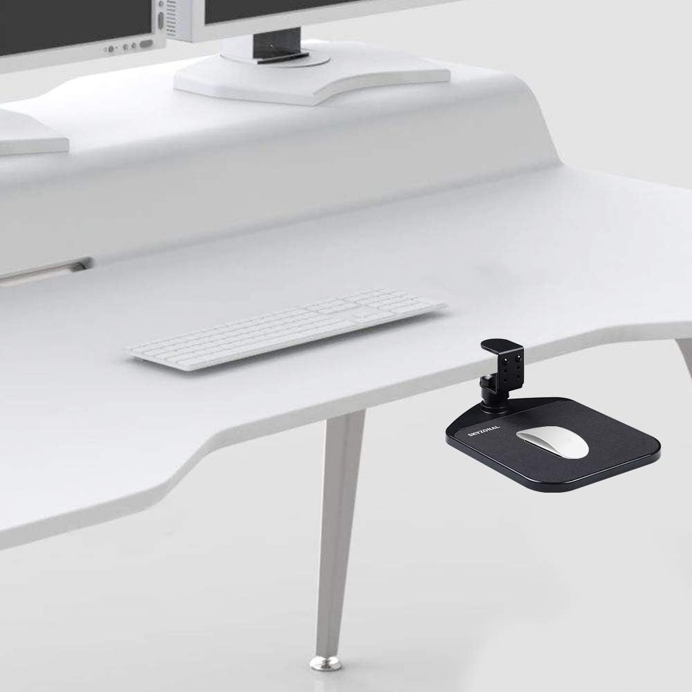 Plataforma ergonómica para mouse debajo del escritorio Alfombrilla ergonómica para mouse (negro)