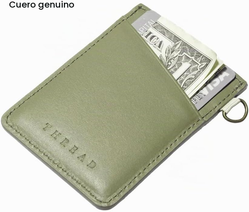 Thread Wallets Cartera de cuero minimalista ultradelgada para tarjetas (Scout)