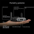 TP-Link BE3600 Wi-Fi 7 Router de viaje portátil TL-WR3602BE | Doble banda