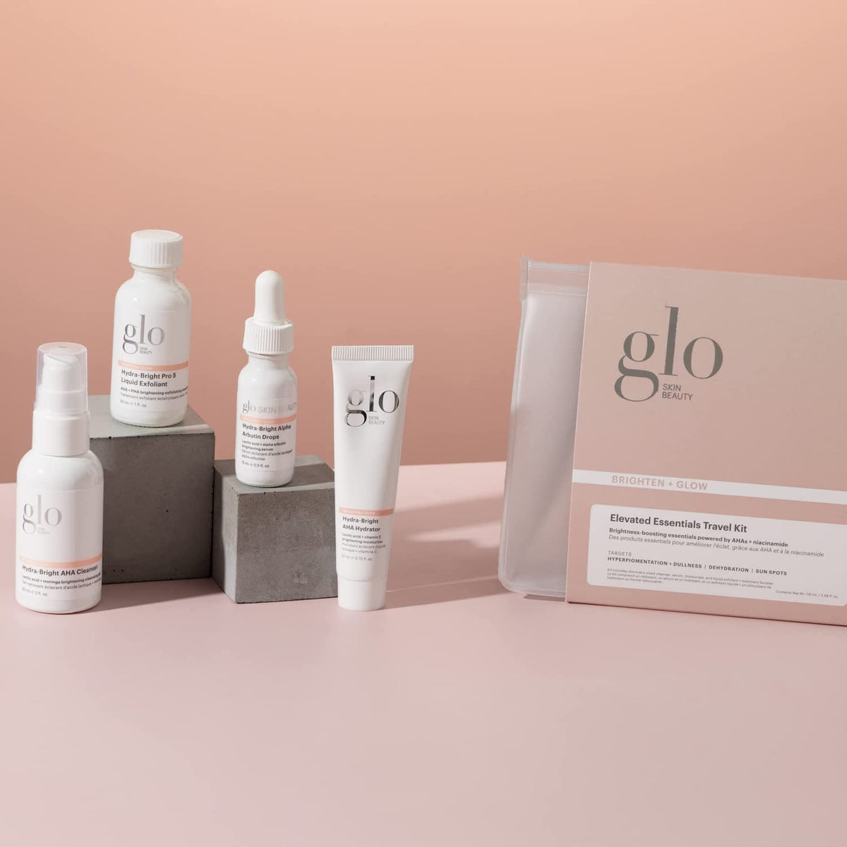 Glo Skin Beauty Set de viaje Brighten + Glow | Mini kit profesional...