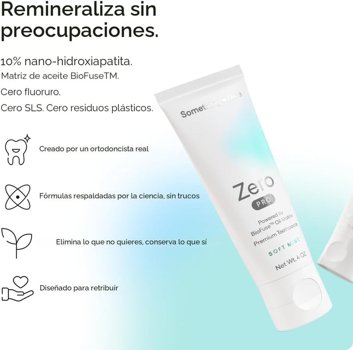 Something Nice Zero Pro Pasta de dientes 10% Nano Hidroxiapatita si...