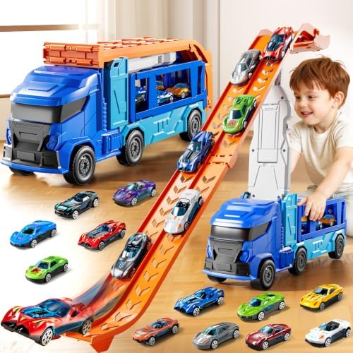 Juego de carriles de camiones para niños de 3, 4, 5, 6 años