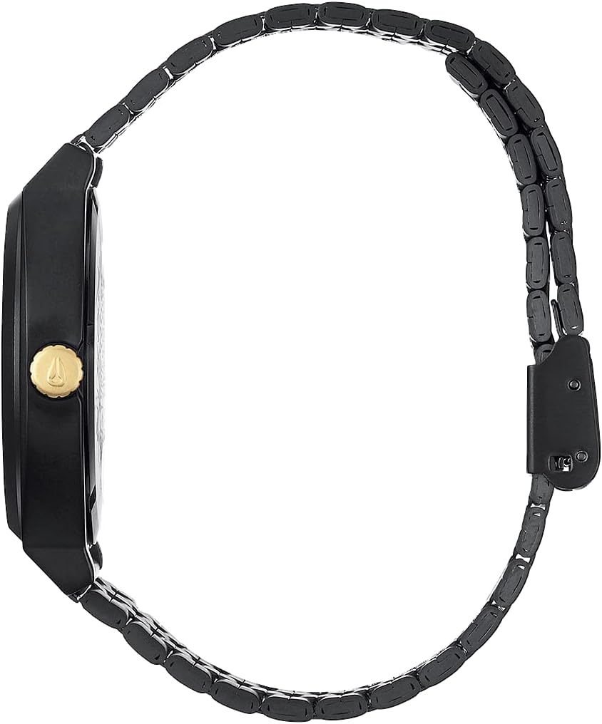 NIXON Time Teller A045 - Reloj analógico de moda para hombre resistente al agua de 100 m (carátula de reloj de 37 mm, correa de acero inoxidable de 19.5 mm-18 mm)