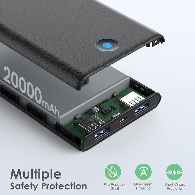 [Paquete de 2] Cargador portátil de 20000 mAh, batería de carga ráp...