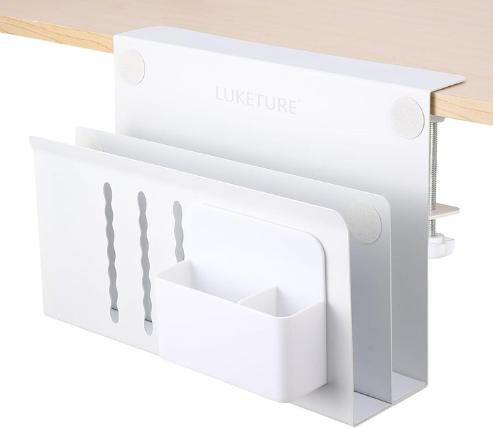 LUKETURE Soporte para computadora portátil, almacenamiento lateral...