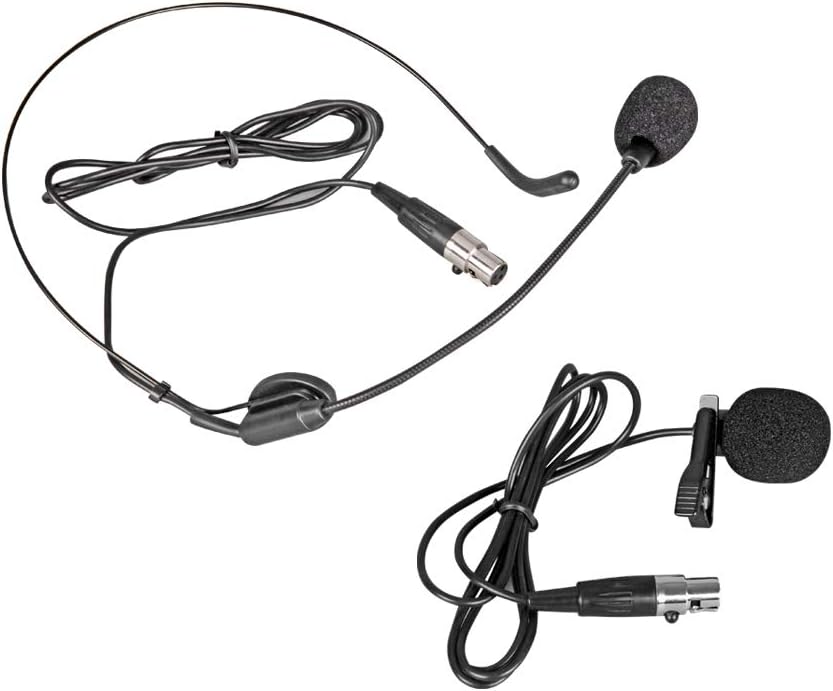 Tbaxo Sistema de micrófono inalámbrico 6 canales Lavalier Mic Bodyp...