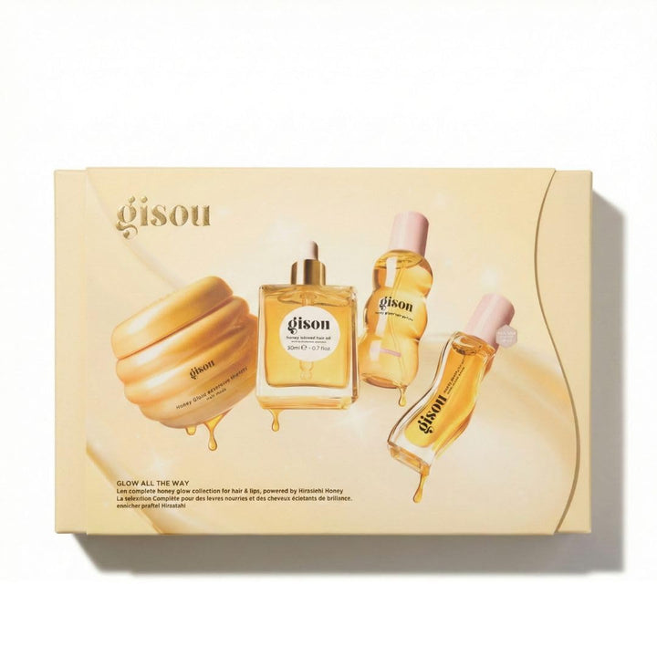Gisou Juego Glow All The Way \u2013 Juego de tamaño de viaje con ac...