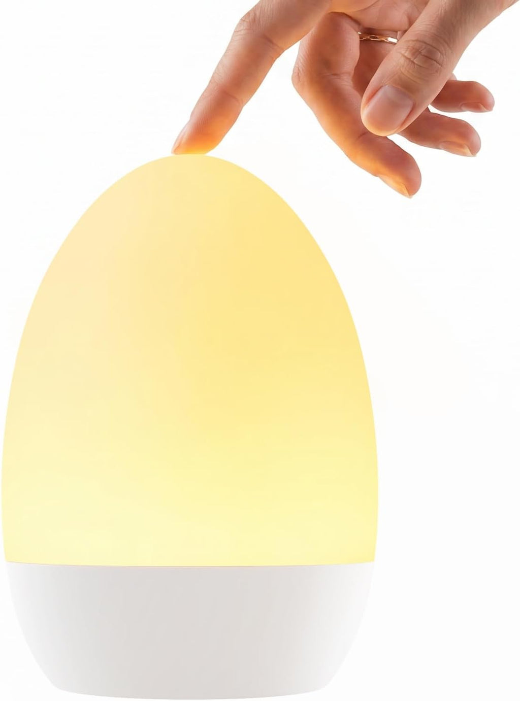 Luz de huevo para guardería, control táctil para cuidado de los ojos, luz nocturna recargable para bebés con 17 modos de color, luz de huevo de alimentación nocturna regulable para el