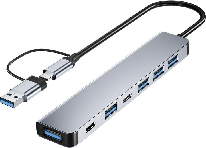Actualización Concentrador USB C/USB BERLAT Aluminio 7 en