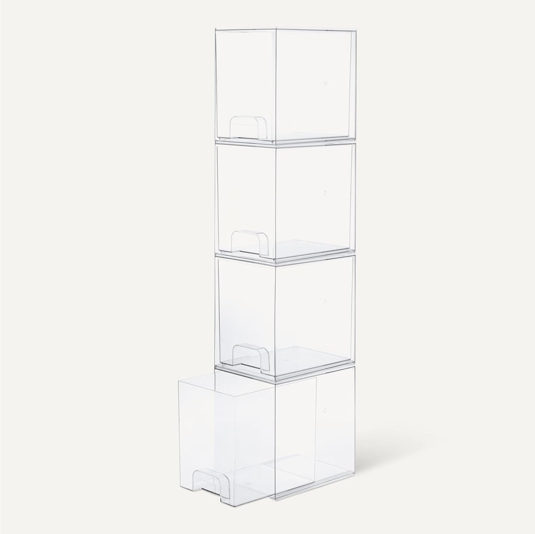 Amazon Basics Cajones organizadores de maquillaje apilables de plás...