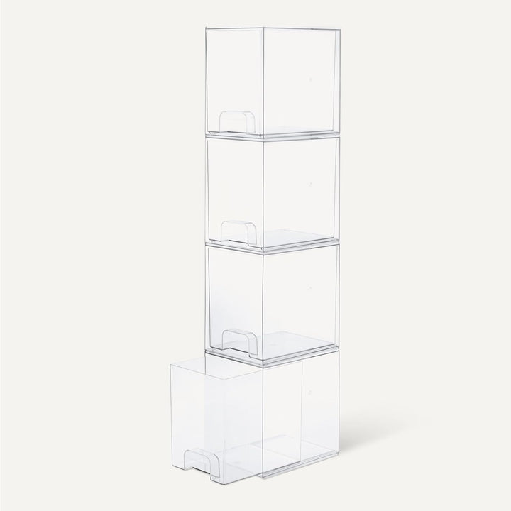 Amazon Basics Cajones organizadores de maquillaje apilables de plás...