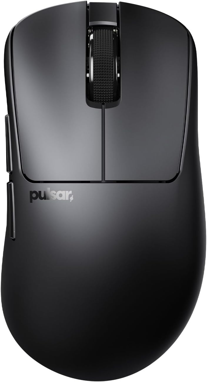 Pulsar Gaming Gears Xlite Crazylight – Ratón inalámbrico para juegos ultra ligero 41g (1.45 oz), interruptor óptico, 32000 DPI, 750 IPS, sensor XS-1, compatible con 8k (negro brillante)