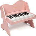 Teclado de Piano para Niños ZIPPY, Piano Digital de 25 Teclas para Niños, Volumen Ajustable, Mini Instrumento Educativo Musical de Juguete, Juguete de Madera para Niñas y Niños Pequeños (Rosa)