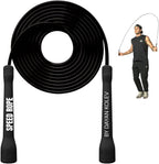 Cuerda de Saltar Rápida Swissskip de Dayan Kolev, Cuerda de Saltar de PVC de 5mm, Excelente para Principiantes y Atletas Avanzados, Diseñada para Fitness, Cardio, Boxeo y CrossFit, Longitud Ajustable