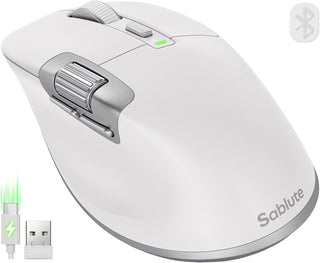 SABLUTE Ratón inalámbrico MAM6 con desplazamiento ultrarrápido, des...