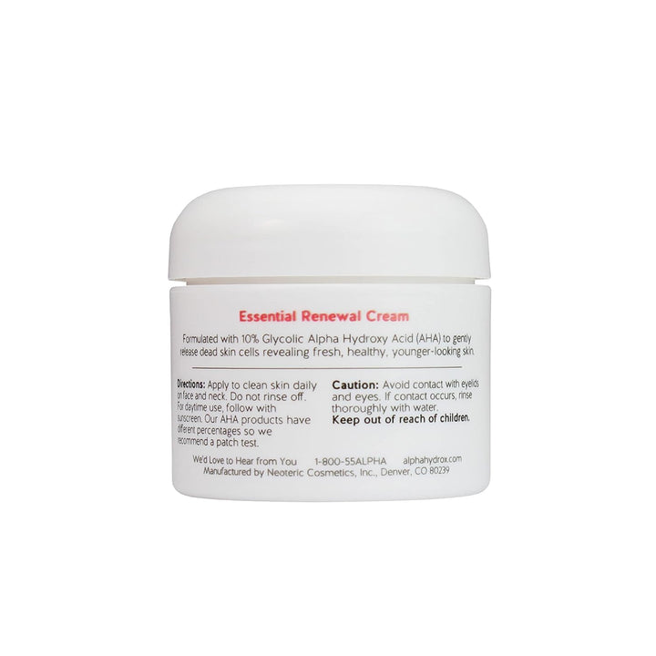 Alpha Crema renovadora esencial para el cuidado de la piel, AHA 10%...
