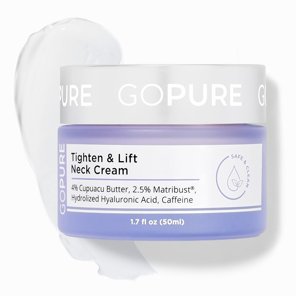 Crema hidratante para cuello y pecho goPure para reafirmar, tensar...