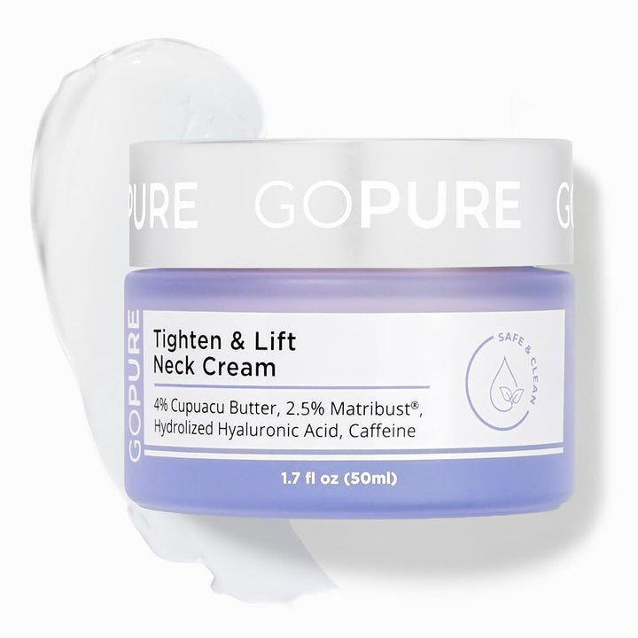 Crema hidratante para cuello y pecho goPure para reafirmar, tensar...