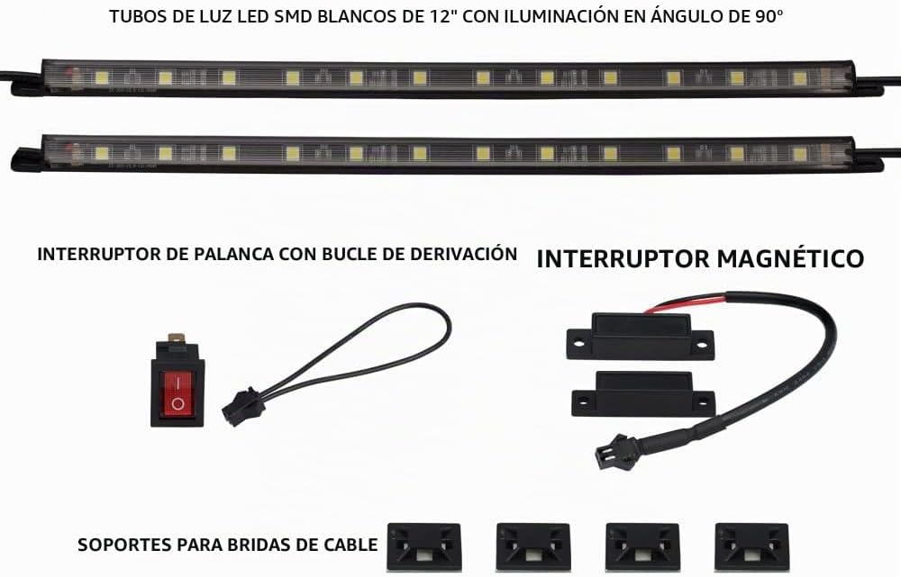 LEDGlow caja de herramientas para camión con luces LED e interruptor de encendido/apagado automático, 2 piezas