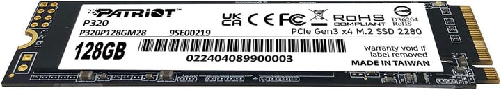Patriot Memory P320 SSD interno de 128 GB - NVMe PCIe Gen 3x4 - M.2...