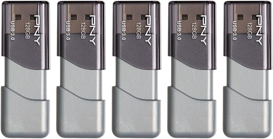 PNY Paquete de 5 unidades flash Turbo Attaché 3 USB 3.0 de 128 GB \...