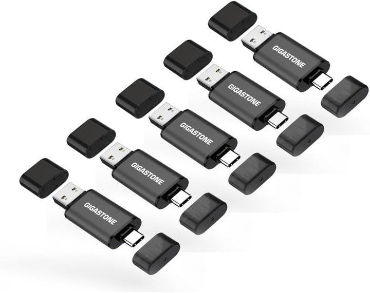 GIGASTONE Unidad flash USB dual de 64 GB, paquete de 5, USB 3.2 Gen...
