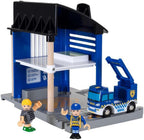 Brio World - 33813 Estación de policía - Juego de juguetes interactivos para niños | Mejora la creatividad y la imaginación | Cuenta con efectos de luz y sonido | Compatible con BRIO Railway |