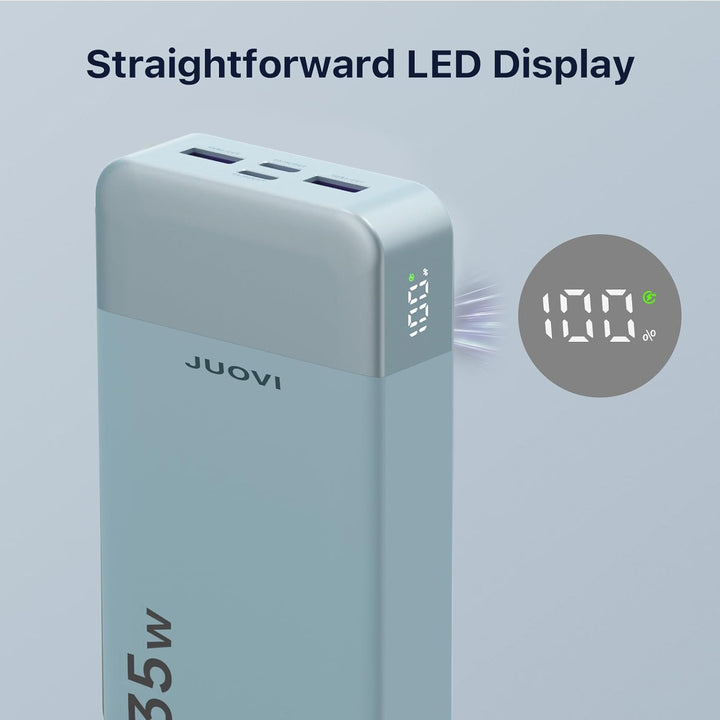 JUOVI Cargador portátil J2651, 35 W 20000 mAh USB C entrada y salid...