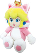 Peluche Little Buddy Super Mario Neko Cat Peach de 10 pulgadas