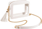 Bolsa Transparente para Eventos en Estadios – Bolso Cruzado Transparente Aprobado para Estadios para Mujeres, Conciertos, Deportes y Festivales