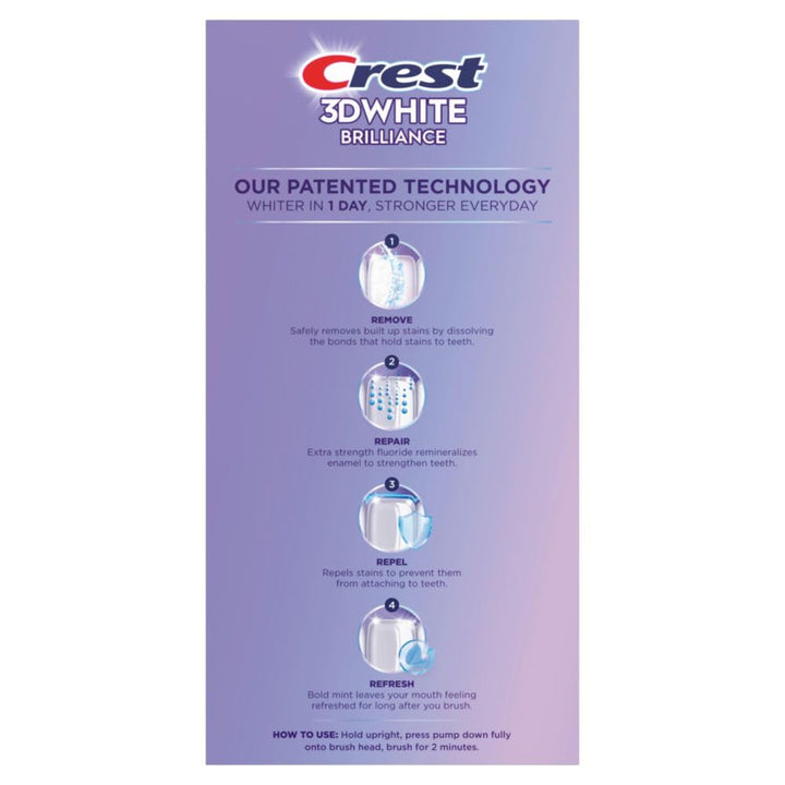 Crest 3DWhite Brilliance - Pasta de dientes para eliminar