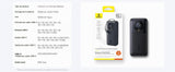Baseus Cargador portátil compacto de 20000 mAh de 45 W, banco de en...