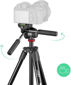 Joby Trípode compacto avanzado para cámara con cabezal de 3 vías, fijación universal de liberación rápida de ¼ a 20 pulgadas y bolsa de transporte, para CSC, DSLR, cámara sin espejo, Smartphone