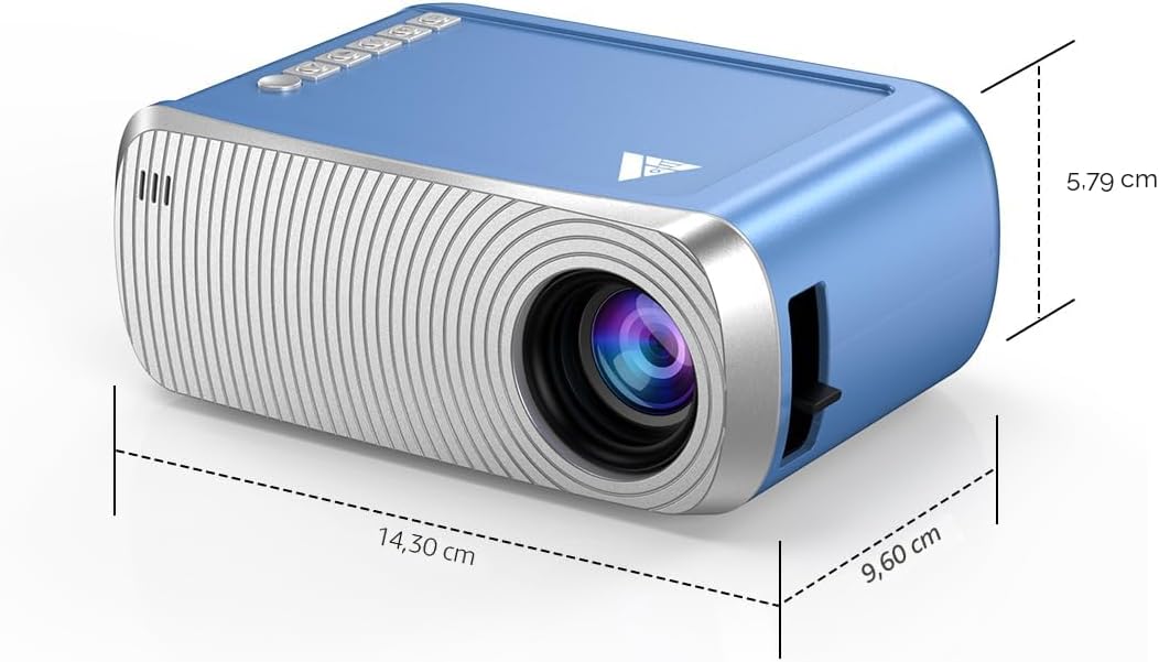 Mini proyector con WiFi y Bluetooth, proyector de película portátil...