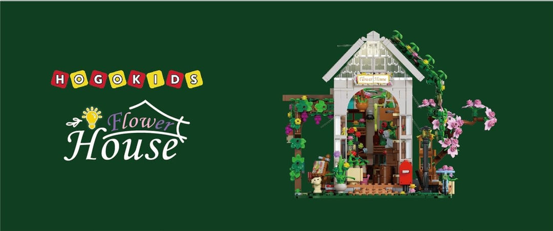 HOGOKIDS Juego de construcción de casa de flores con luz