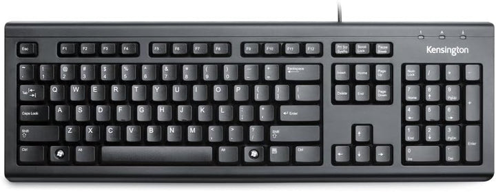Kensington Teclado Valu con cable, teclado QWERTY, 104 teclas, negr...