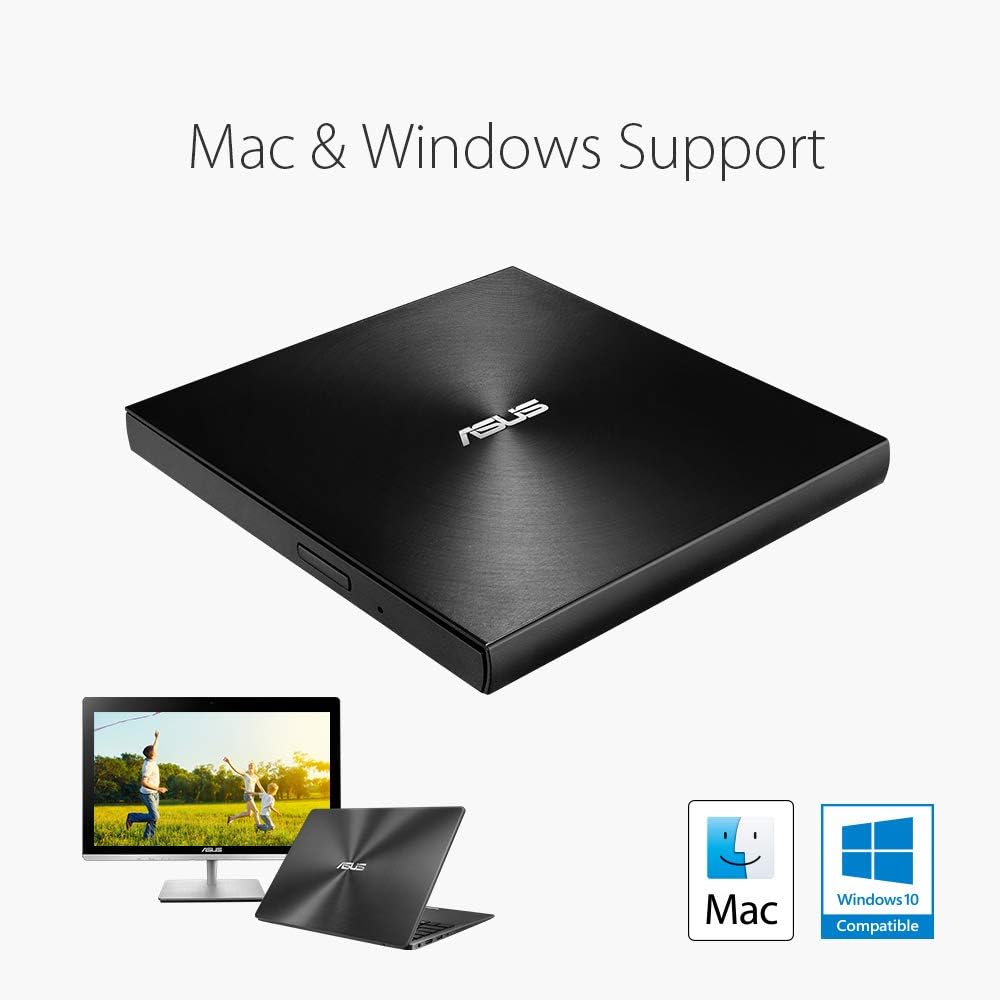 ASUS ZenDrive Negro 13mm Externo 8X DVD\/Grabador +\/-RW con Soport...