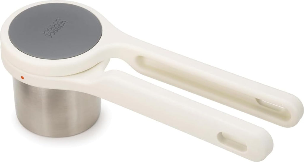 Exprimidor ergonómico, con giro, de acero inoxidable Joseph Joseph, (Potato Ricer), Blanco
