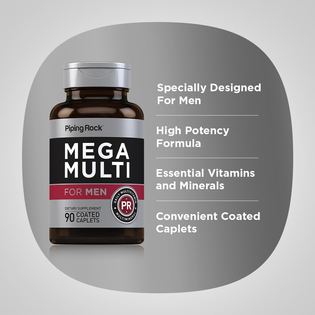 Piping Rock Multivitamínico para hombre | 90 cápsulas | Complejo de...