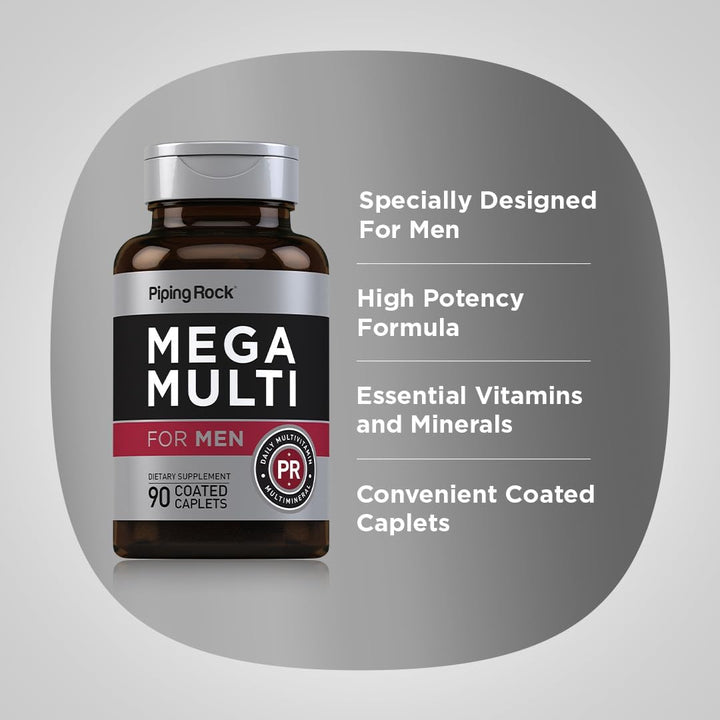 Piping Rock Multivitamínico para hombre | 90 cápsulas | Complejo de...