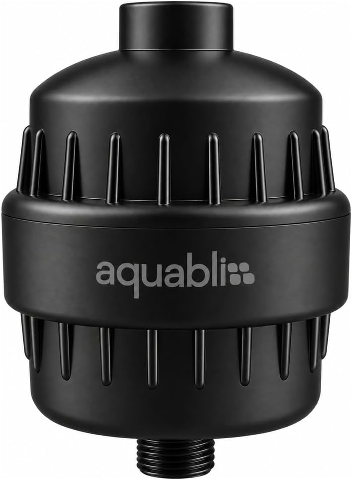 Aquabliss SF100 Daily Revitalize - Filtro para ducha, color negro mate