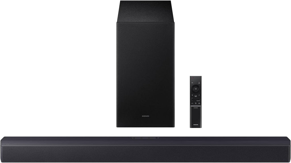 Samsung Barra de sonido de la serie B HW-B550F 2.1 ch DTS Virtual:X Barra de sonido con subwoofer (modelo 2025) Modo de mejora de voz, refuerzo de graves, sonido adaptativo