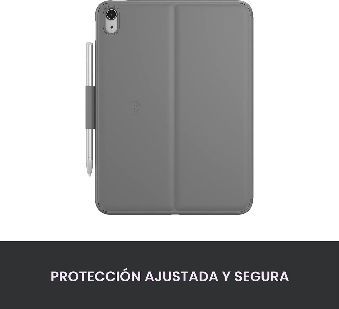 Logitech Funda delgada con teclado tipo folio para iPad (10ª genera...