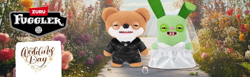 Fuggler Wedding Fuggs - Paquete de 2 peluches de 9