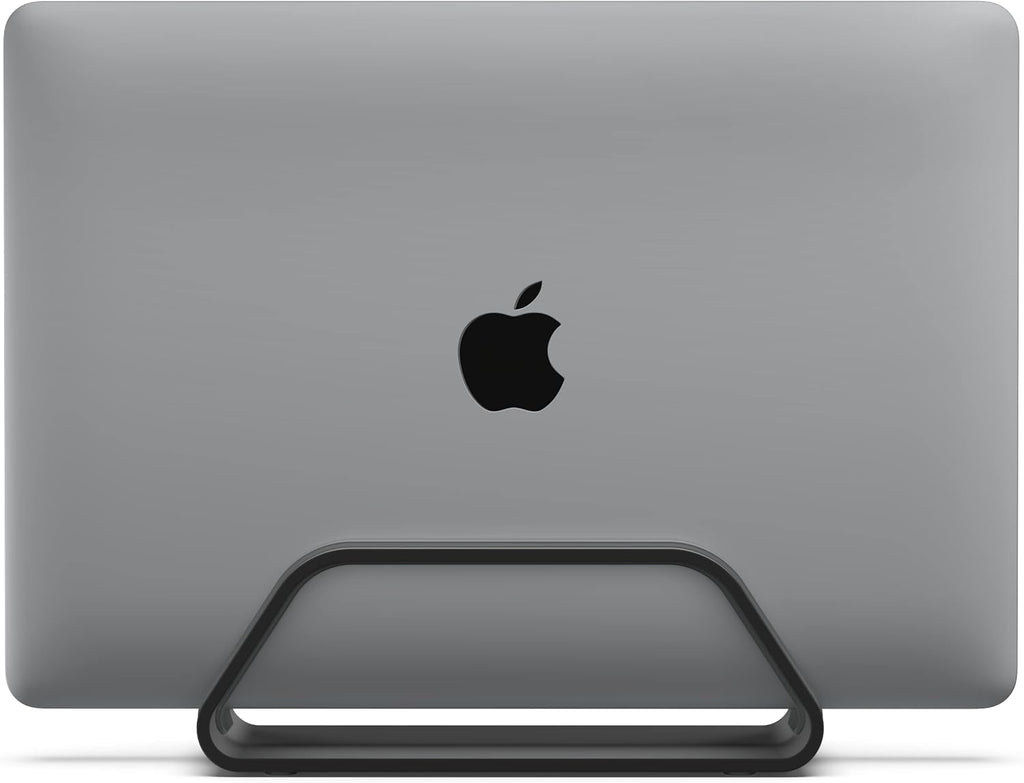 HumanCentric Soporte vertical para laptop compatible con MacBook Pro y MacBook Air, soporte para escritorio de computadora personal, aluminio, insertos intercambiables para adaptarse a diferentes