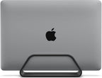 HumanCentric Soporte vertical para laptop compatible con MacBook Pro y MacBook Air, soporte para escritorio de computadora personal, aluminio, insertos intercambiables para adaptarse a diferentes